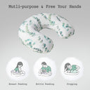 Green Leaves Oversized Nursing Support Pillow