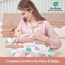 Woodland Animals All-in-One Nursing Pillow with Arm Pillow and Secure Waist Strap