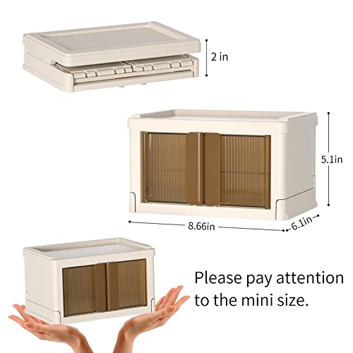 mDesign Small Mini Plastic Stackable Home, Office Supplies Storage Organizer Box