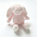 Plushii Soft Bunny Stuffed Animal, Cute Pink Long Eared Rabbit Toy for Babies