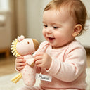 Plushii Soft Plush Infant Hand Rattle, Cute Animal Sensory Squeeze Toy,