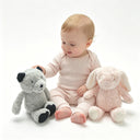 Plushii Soft Bunny Stuffed Animal, Cute Pink Long Eared Rabbit Toy for Babies