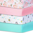 Crib Sheets for Boys Girls 4 Pack, Fitted Crib Sheets for Standard Crib and Toddler Mattresses, Soft Breathable Microfiber Baby Crib Sheet, Size 28"x 52"