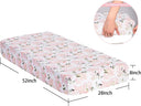 Crib Sheets Girl 4 Pack, Baby Crib Sheets for Standard Crib & Toddler Mattress, Super Soft Breathable Crib Sheet Set for Girls, Pink Flowers/Elephant/Purple Unicorn/Solid Pink