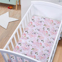 Pink Floral Mini Crib Fitted Sheets