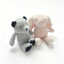 Plushii Soft Bunny Stuffed Animal, Cute Pink Long Eared Rabbit Toy for Babies