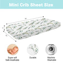 Bear and Leaves Mini Crib Mattress Sheet