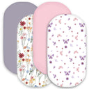 Butterfly and Flower Snug Fit Microfiber Bassinet Sheet
