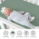 Cactus Greens Durable Microfiber Crib Sheet