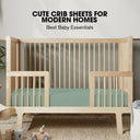 Cactus Greens Durable Microfiber Crib Sheet