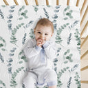 Cactus Greens Luxe Muslin Baby Fitted Sheet
