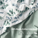 Cactus Greens Luxe Muslin Baby Fitted Sheet