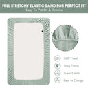 Cactus Greens Luxe Muslin Baby Fitted Sheet