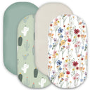 Cactus and Flower Breathable Baby Bassinet Sheet