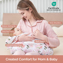 Floral Multi-functional Nursing Pillow with Arm Pillow and Waist Strap