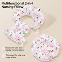 Floral Multi-functional Nursing Pillow with Arm Pillow and Waist Strap