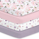 Floral and Butterfly Smooth Microfiber Fitted Baby Sheet