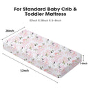 Floral and Butterfly Smooth Microfiber Fitted Baby Sheet