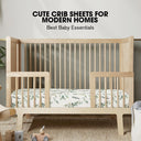 Flower and Leaves Breathable Microfiber Crib Sheet
