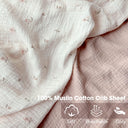 Fog Flower Pure Muslin Baby Sheet
