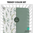 Green Leaves Baby Crib Fitted Sheets