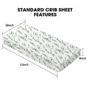Green Leaves Baby Crib Fitted Sheets