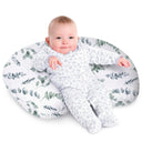 Green Leaves Muslin Cotton Breastfeeding Support Pillow