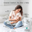Green Leaves Muslin Cotton Breastfeeding Support Pillow