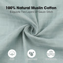 Green Leaves Soft & Breathable Muslin Swaddle