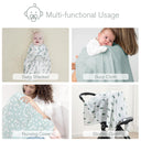 Green Leaves Soft & Breathable Muslin Swaddle
