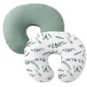 Green Leaves Soft Muslin Nursing Pillow Cover