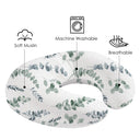 Green Leaves Soft Muslin Nursing Pillow Cover