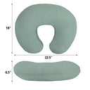 Green Leaves Soft Muslin Nursing Pillow Cover