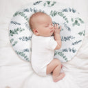 Green Leaves Soft Muslin Nursing Pillow Cover