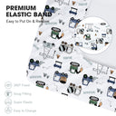 Navy Truck Breathable Pack N Play Sheets