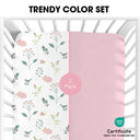 Pink Bunny Breathable Fitted Crib Sheet