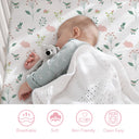Pink Bunny Breathable Fitted Crib Sheet