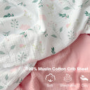 Pink Bunny Essential Muslin Crib Sheet