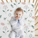 Pink Bunny Essential Muslin Crib Sheet