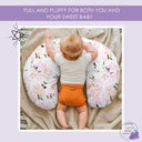 Pink Floral Supportive Microfiber Nursing Pillow