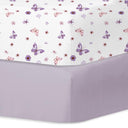 Purple Butterfly Breathable Baby Sheet in Microfiber