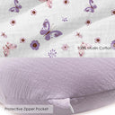 Purple Butterfly Easy On & Off Nursing Pillow Cover