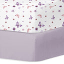 Purple Butterfly Snug Fit Mini Crib Sheets Fitted
