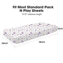 Purple Butterfly Snug Fit Mini Crib Sheets Fitted