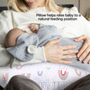 Rainbow Feeding Pillow with Microfiber Cover
