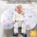 Rainbow Feeding Pillow with Microfiber Cover