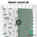 Safari Breathable Microfiber Crib Sheet