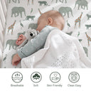 Safari Breathable Microfiber Crib Sheet