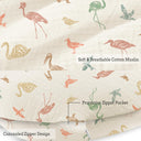 Wetland Birds Natural Muslin Breastfeeding Pillowcase