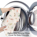 Wetland Birds Natural Muslin Breastfeeding Pillowcase